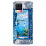 Realme Realme 8 Pro ile Uyumlu Silikon Kılıf, Pencere Temalı Desenli, Darbe Emici, Çok Renkli