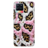 Realme Realme 8 Pro ile Uyumlu Silikon Kılıf, Pırıltılı Leopar Temalı Desenli, Darbe Emici