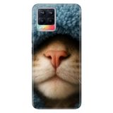 Realme Realme 8 Pro ile Uyumlu Silikon Kılıf, Street Cat Temalı Desenli, Darbe Emici, Çok Renkli