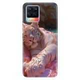 Realme Realme 8 Pro ile Uyumlu Silikon Kılıf, Yaldız Aslan Temalı Desenli, Darbe Emici, Çok Renkli
