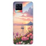 Realme Realme 8 Pro ile Uyumlu Silikon Kılıf, Yelkenli Temalı Desenli, Darbe Emici, Çok Renkli