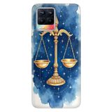 Realme Realme 8 Pro ile Uyumlu Terazi Burcu Temalı Silikon Kılıf, Darbe Emici, Çok Renkli