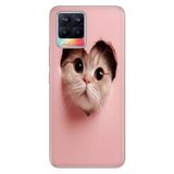 Realme Realme 8 Pro ile Uyumlu Yaramaz Kedi Temalı Desenli Darbe Emici Silikon Kılıf