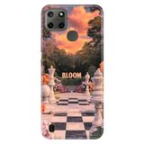 Realme Realme C21Y - C25Y ile Uyumlu Bloom Temalı Desenli Darbe Emici Silikon Kılıf, Çok Renkli