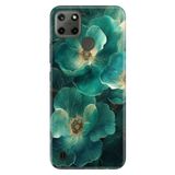 Realme Realme C21Y - C25Y ile Uyumlu Flowers Temalı Desenli Darbe Emici Silikon Kılıf, Çok Renkli