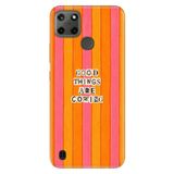 Realme Realme C21Y - C25Y ile Uyumlu Good Things Temalı Desenli Darbe Emici Silikon Kılıf, Çok Renkli
