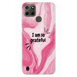 Realme Realme C21Y - C25Y ile Uyumlu Grateful Temalı Desenli Darbe Emici Silikon Kılıf, Çok Renkli