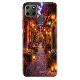 Realme Realme C21Y, C25Y ile Uyumlu Hayal Sokağı Temalı Desenli Darbe Emici Silikon Kılıf, Çok Renkli