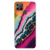 Realme Realme C21Y - C25Y ile Uyumlu İzlanda Mermer Temalı Desenli Darbe Emici Silikon Kılıf