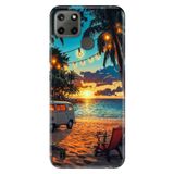 Realme Realme C21Y - C25Y ile Uyumlu Kamp Temalı Desenli Darbe Emici Silikon Kılıf, Çok Renkli