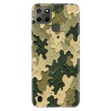 Realme Realme C21Y - C25Y ile Uyumlu Kamuflaj 7811 Temalı Desenli Darbe Emici Silikon Kılıf, Çok Renkli