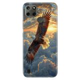 Realme Realme C21Y - C25Y ile Uyumlu Kartal 86 Temalı Desenli Darbe Emici Silikon Kılıf, Çok Renkli