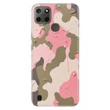 Realme Realme C21Y - C25Y ile Uyumlu Kılıf, Camuflaj 111 Temalı Desenli, Darbe Emici Silikon