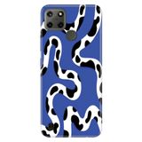 Realme Realme C21Y - C25Y ile Uyumlu Kılıf, Cow Snake Temalı Desenli, Darbe Emici Silikon