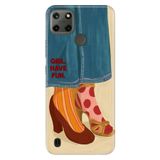Realme Realme C21Y - C25Y ile Uyumlu Kılıf, Girl Have Fun Temalı Desenli, Darbe Emici Silikon