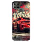 Realme Realme C21Y - C25Y ile Uyumlu Kılıf, Grafiti ve Car Temalı Desenli, Darbe Emici Silikon