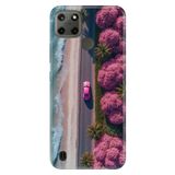 Realme Realme C21Y - C25Y ile Uyumlu Kılıf, Kız Kıza Tatil Temalı Desenli, Darbe Emici Silikon