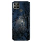 Realme Realme C21Y - C25Y ile Uyumlu Kılıf, Ormanda Gece Temalı Desenli, Darbe Emici Silikon