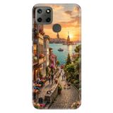 Realme Realme C21Y - C25Y ile Uyumlu Kılıf, Panoramik İstanbul Temalı Desenli, Darbe Emici Silikon