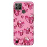 Realme Realme C21Y - C25Y ile Uyumlu Kılıf, Pinko Disco Temalı Desenli, Darbe Emici Silikon