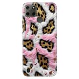 Realme Realme C21Y - C25Y ile Uyumlu Kılıf, Pırıltılı Leopar Temalı Desenli, Darbe Emici Silikon