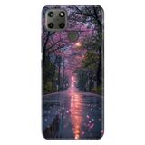 Realme Realme C21Y - C25Y ile Uyumlu Kılıf, Romantik Sokak Temalı Desenli, Darbe Emici Silikon