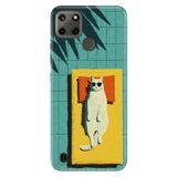 Realme Realme C21Y - C25Y ile Uyumlu Kılıf, Sleep Cat Temalı Desenli, Darbe Emici Silikon