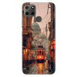 Realme Realme C21Y - C25Y ile Uyumlu Kılıf, Taksimde Bir Gün Temalı Desenli, Darbe Emici Silikon, Çok Renkli