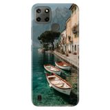 Realme Realme C21Y - C25Y ile Uyumlu Pantalla Temalı Desenli Darbe Emici Silikon Kılıf, Çok Renkli