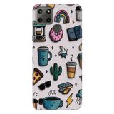 Realme Realme C21Y - C25Y ile Uyumlu Relax Temalı Desenli Darbe Emici Silikon Kılıf, Çok Renkli