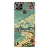 Realme Realme C21Y - C25Y ile Uyumlu Rio Temalı Desenli Darbe Emici Silikon Kılıf, Çok Renkli