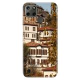 Realme Realme C21Y - C25Y ile Uyumlu Safranbolu Temalı Desenli Darbe Emici Silikon Kılıf, Çok Renkli