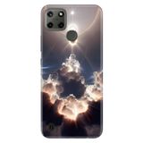 Realme Realme C21Y - C25Y ile Uyumlu Silikon Kılıf, Bulutların Oyunu Temalı Desenli, Darbe Emici