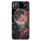 Realme Realme C21Y - C25Y ile Uyumlu Silikon Kılıf, Dolunay Moon Temalı Desenli, Darbe Emici, Çok Renkli