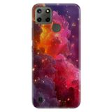 Realme Realme C21Y - C25Y ile Uyumlu Silikon Kılıf, Işıklı Gökyüzü Temalı Desenli, Darbe Emici