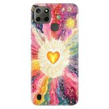 Realme Realme C21Y - C25Y ile Uyumlu Silikon Kılıf, Kalp Trend Temalı Desenli, Darbe Emici, Çok Renkli