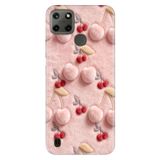 Realme Realme C21Y - C25Y ile Uyumlu Silikon Kılıf, Kiraz Temalı Desenli, Darbe Emici, Çok Renkli