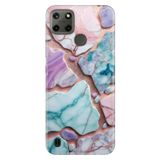 Realme Realme C21Y - C25Y ile Uyumlu Silikon Kılıf, Musse Marble Temalı Desenli, Darbe Emici, Çok Renkli