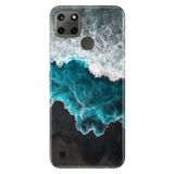 Realme Realme C21Y - C25Y ile Uyumlu Silikon Kılıf, Ocean Fine Temalı Desenli, Darbe Emici, Çok Renkli