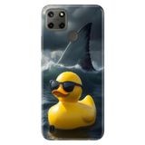 Realme Realme C21Y - C25Y ile Uyumlu Silikon Kılıf, Ördeğe Vız Gelmiş Temalı Desenli, Darbe Emici