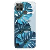 Realme Realme C21Y - C25Y ile Uyumlu Silikon Kılıf, Plant Temalı Desenli, Darbe Emici, Çok Renkli