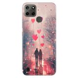 Realme Realme C21Y - C25Y ile Uyumlu Silikon Kılıf, Sevgililer Günü 1402 Temalı Desenli, Darbe Emici, Çok Renkli