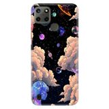 Realme Realme C21Y - C25Y ile Uyumlu Silikon Kılıf, Space 1030 Temalı Desenli, Darbe Emici