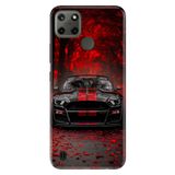 Realme Realme C21Y, C25Y ile Uyumlu Silikon Kılıf, Yakışıklı Araba Temalı Desenli, Darbe Emici, Çok Renkli