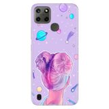 Realme Realme C21Y - C25Y ile Uyumlu Silvia Temalı Desenli Darbe Emici Silikon Kılıf, Çok Renkli