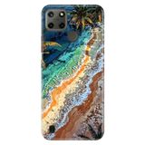 Realme Realme C21Y - C25Y ile Uyumlu Tropical Ada Temalı Desenli Darbe Emici Silikon Kılıf, Çok Renkli