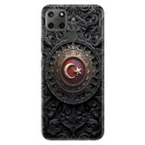 Realme Realme C21Y - C25Y ile Uyumlu Türkiye TC Temalı Desenli Darbe Emici Silikon Kılıf, Çok Renkli