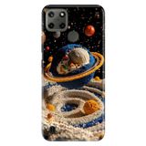 Realme Realme C21Y - C25Y ile Uyumlu Yapay Boşluk Temalı Darbe Emici Silikon Kılıf, Çok Renkli