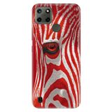Realme Realme C21Y - C25Y ile Uyumlu Zebra Paint Temalı Desenli Darbe Emici Silikon Kılıf, Çok Renkli