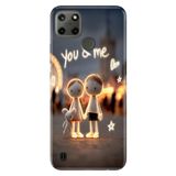 Realme Realme C21Y ile Uyumlu C25Y Kılıf, You And Me Forever Temalı Desenli, Darbe Emici Silikon